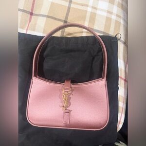 Yves Saint Laurent Pink Handbag Le 5 a 7 hobo mini satin